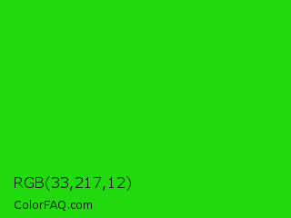 RGB 33,217,12 Color Image