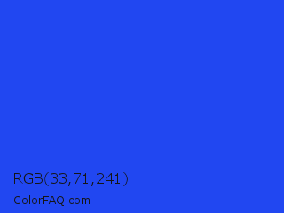 RGB 33,71,241 Color Image