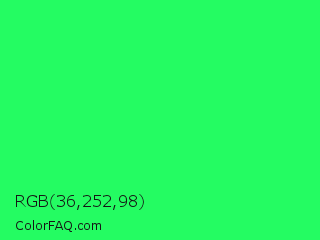 RGB 36,252,98 Color Image