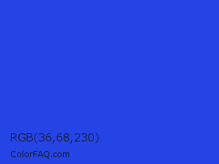 RGB 36,68,230 Color Image