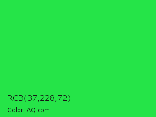 RGB 37,228,72 Color Image
