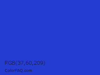 RGB 37,60,209 Color Image