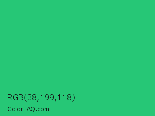 RGB 38,199,118 Color Image