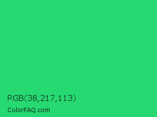 RGB 38,217,113 Color Image