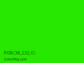 RGB 38,232,0 Color Image