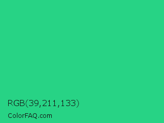 RGB 39,211,133 Color Image