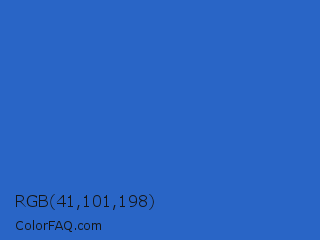 RGB 41,101,198 Color Image