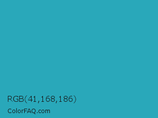 RGB 41,168,186 Color Image