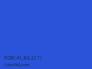 RGB 41,84,217 Color Image