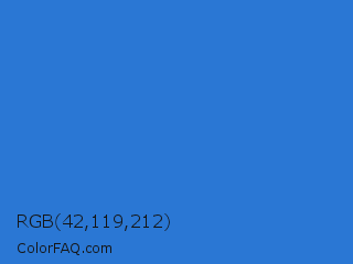 RGB 42,119,212 Color Image