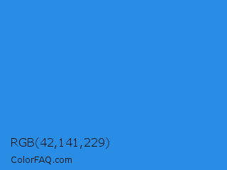 RGB 42,141,229 Color Image