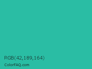 RGB 42,189,164 Color Image