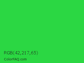 RGB 42,217,65 Color Image