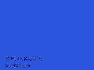 RGB 42,84,223 Color Image