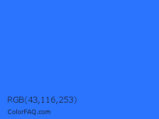 RGB 43,116,253 Color Image