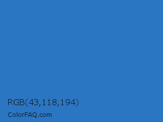 RGB 43,118,194 Color Image