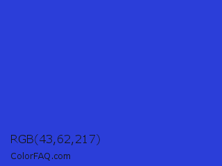 RGB 43,62,217 Color Image