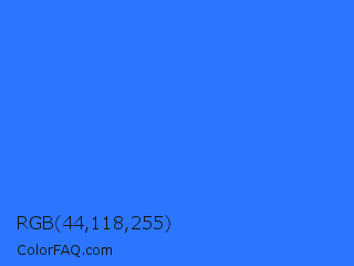 RGB 44,118,255 Color Image