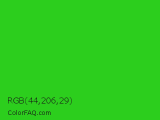 RGB 44,206,29 Color Image