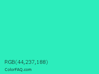 RGB 44,237,188 Color Image