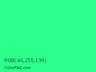 RGB 44,255,139 Color Image