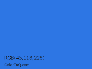 RGB 45,118,228 Color Image