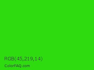 RGB 45,219,14 Color Image