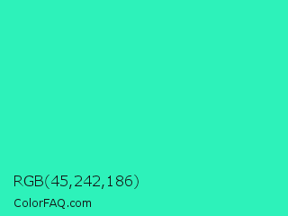 RGB 45,242,186 Color Image