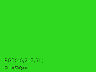 RGB 46,217,31 Color Image