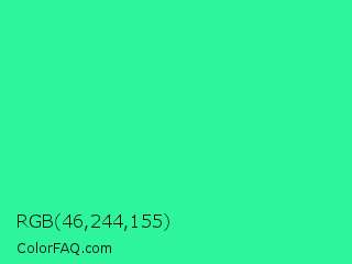 RGB 46,244,155 Color Image