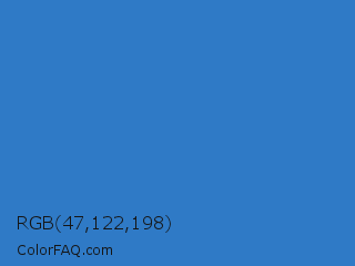 RGB 47,122,198 Color Image