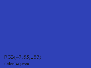 RGB 47,65,183 Color Image
