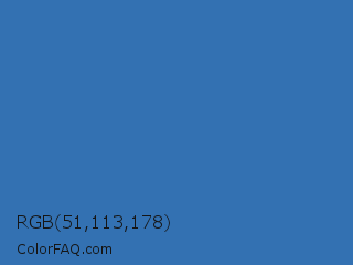 RGB 51,113,178 Color Image