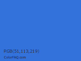 RGB 51,113,219 Color Image