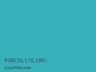 RGB 56,176,186 Color Image