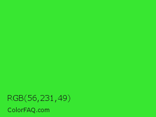 RGB 56,231,49 Color Image