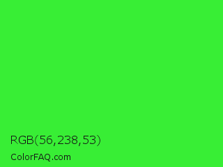 RGB 56,238,53 Color Image