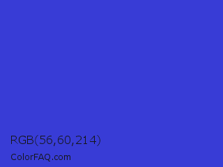 RGB 56,60,214 Color Image