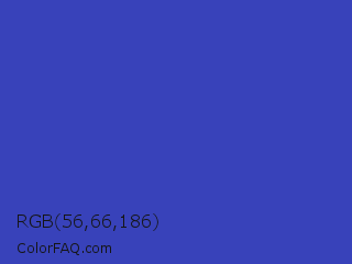 RGB 56,66,186 Color Image