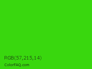 RGB 57,215,14 Color Image