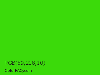 RGB 59,218,10 Color Image