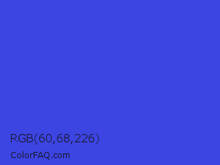RGB 60,68,226 Color Image