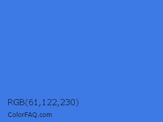 RGB 61,122,230 Color Image