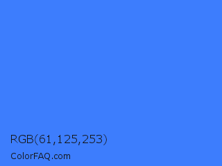 RGB 61,125,253 Color Image