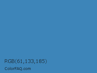 RGB 61,133,185 Color Image