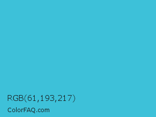 RGB 61,193,217 Color Image