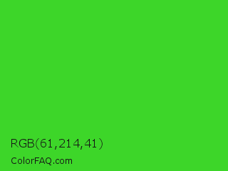 RGB 61,214,41 Color Image
