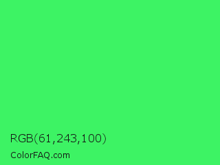 RGB 61,243,100 Color Image