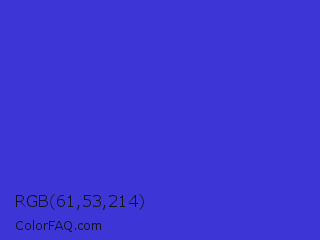 RGB 61,53,214 Color Image