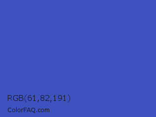 RGB 61,82,191 Color Image